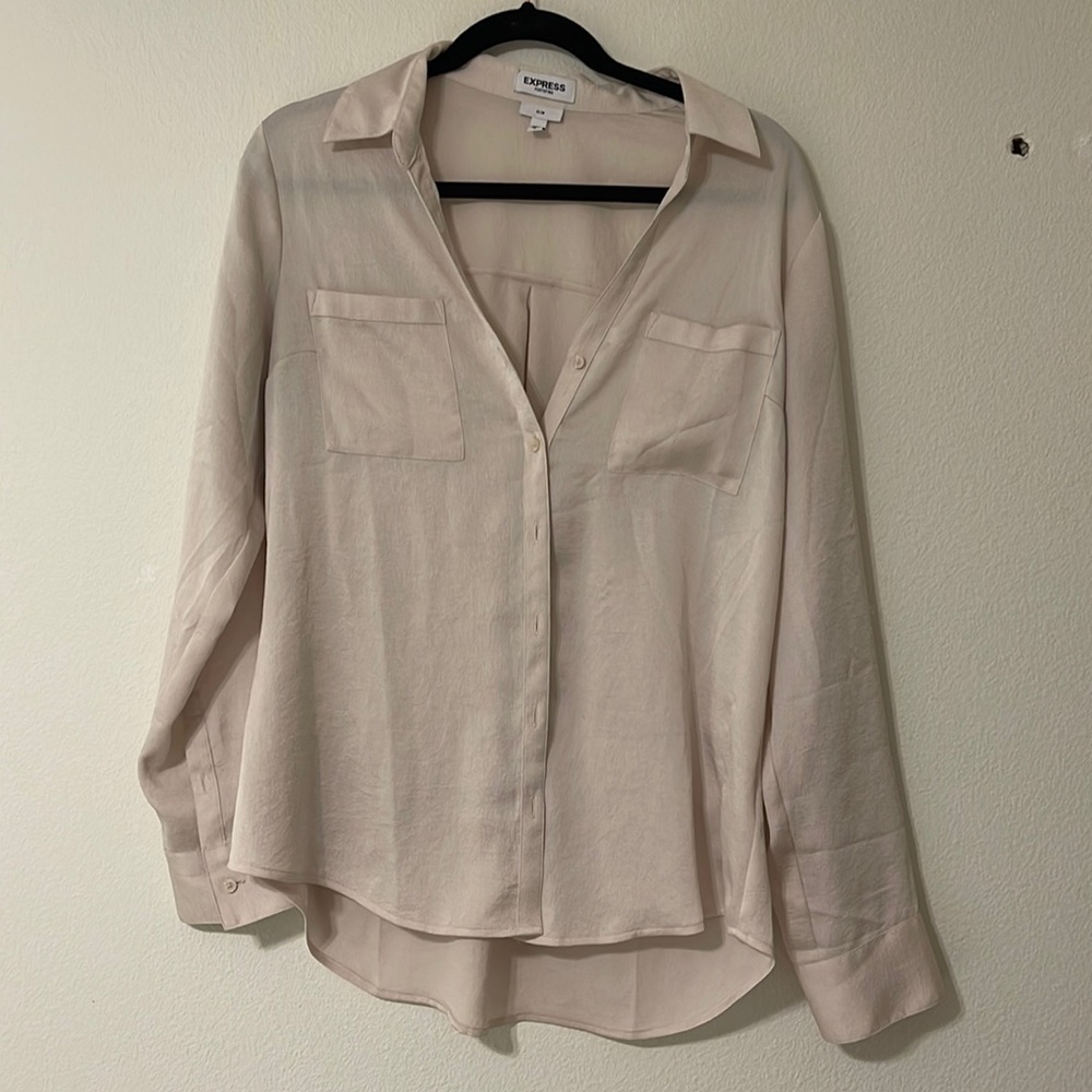 Express Portofino Long Sleeve Blouse Slim